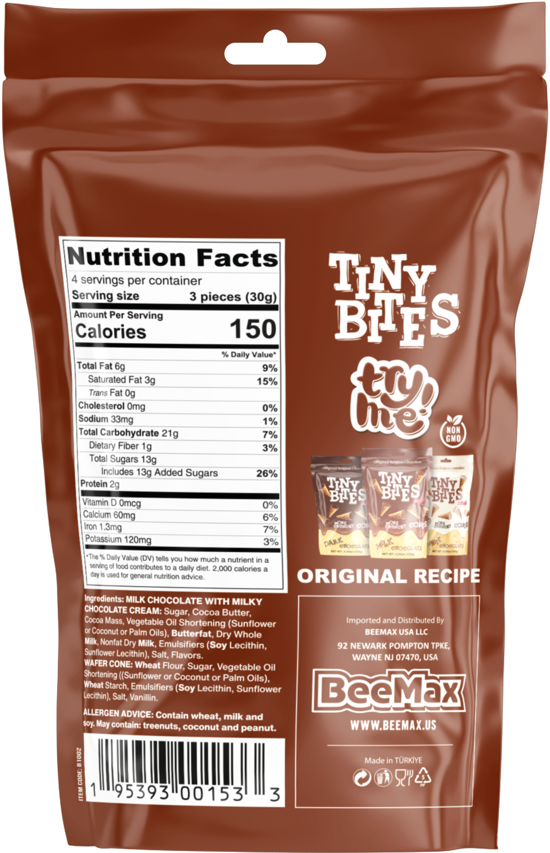 Tiny Bites Milk Chocolate 4.24 Oz. Bag