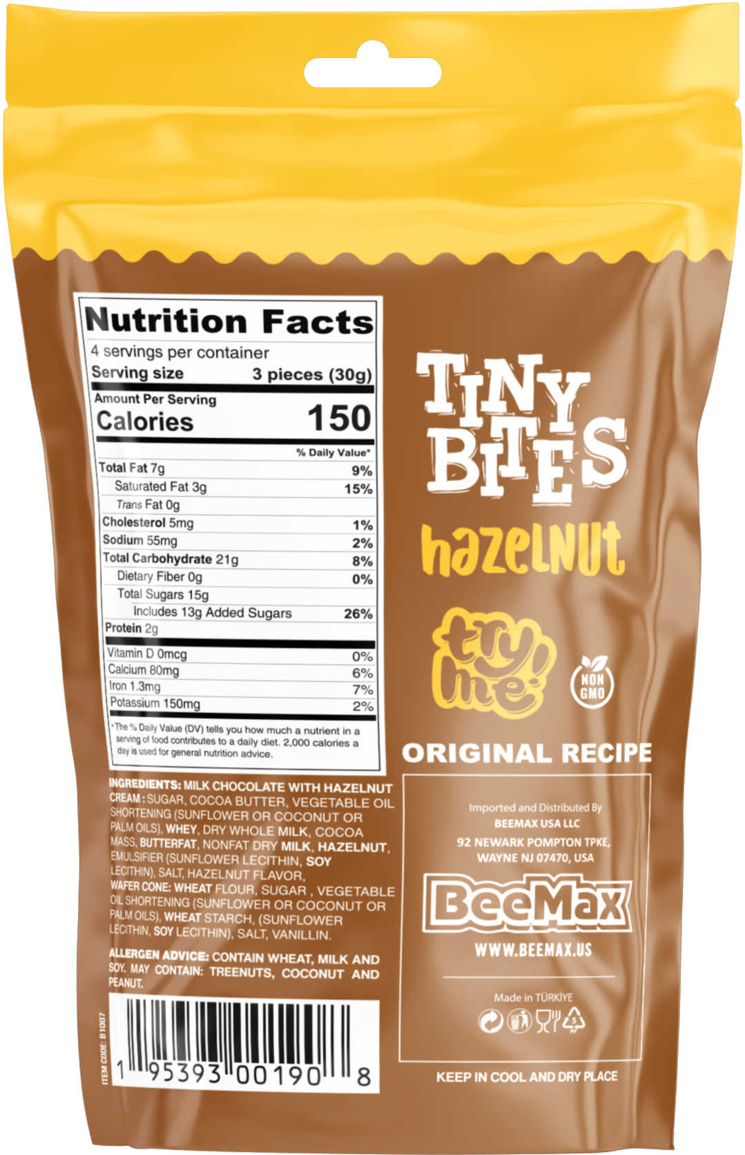Tiny Bites Hazelnut 4.24 Oz. Bag