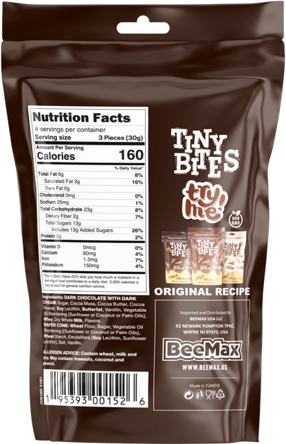 Tiny Bites Dark Chocolate 4.24 Oz. Bag