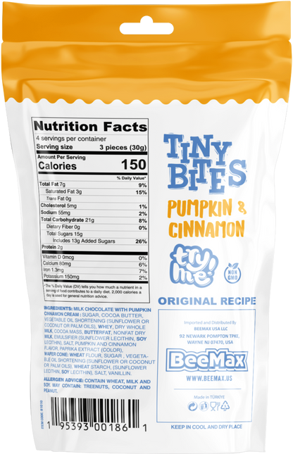 Tiny Bites Pumpkin & Cinnamon 4.24 Oz. Bag