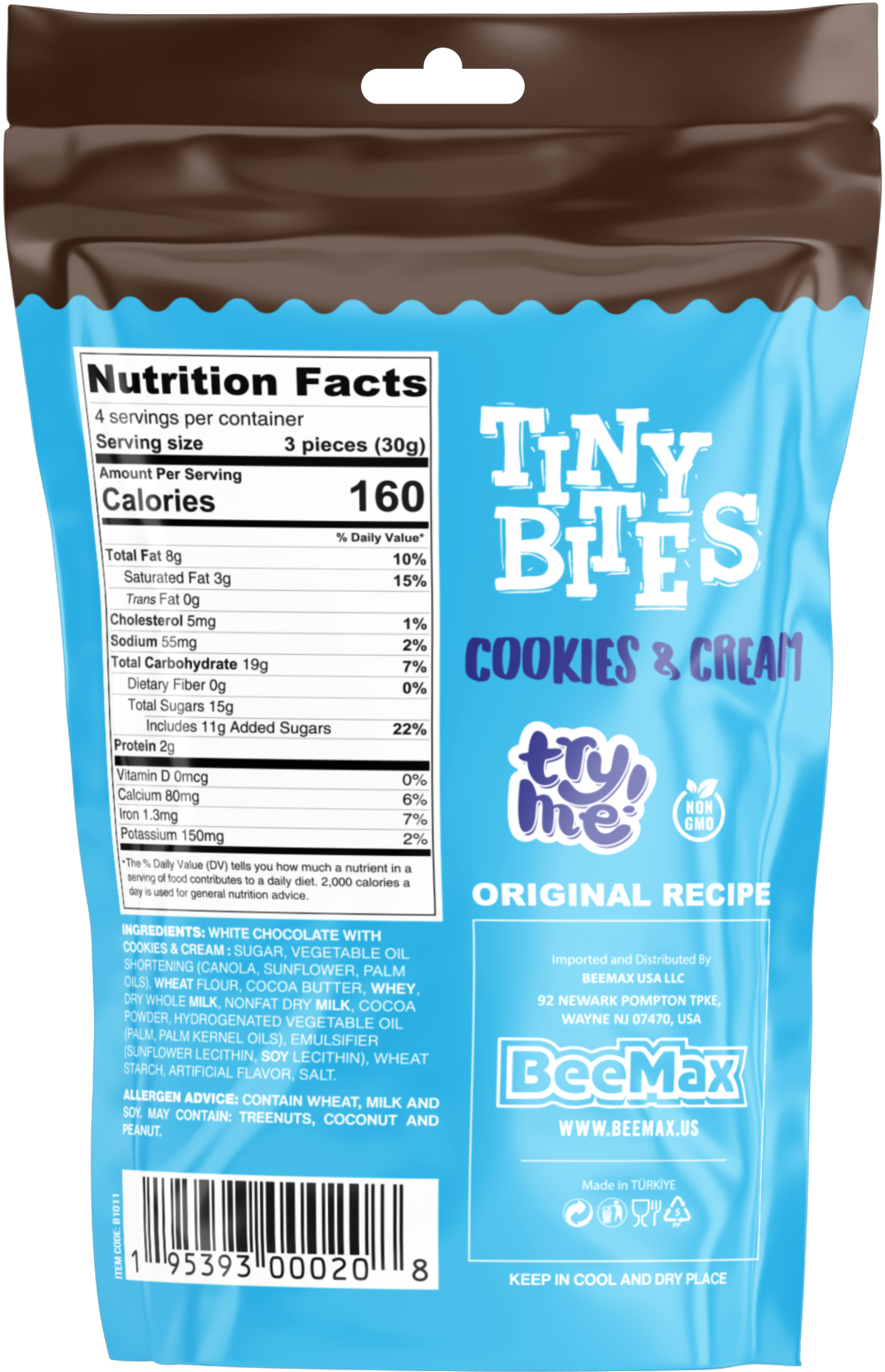 Tiny Bites Cookies & Cream 4.24 Oz. Bag