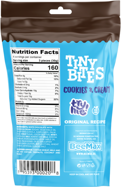 Tiny Bites Cookies & Cream 4.24 Oz. Bag