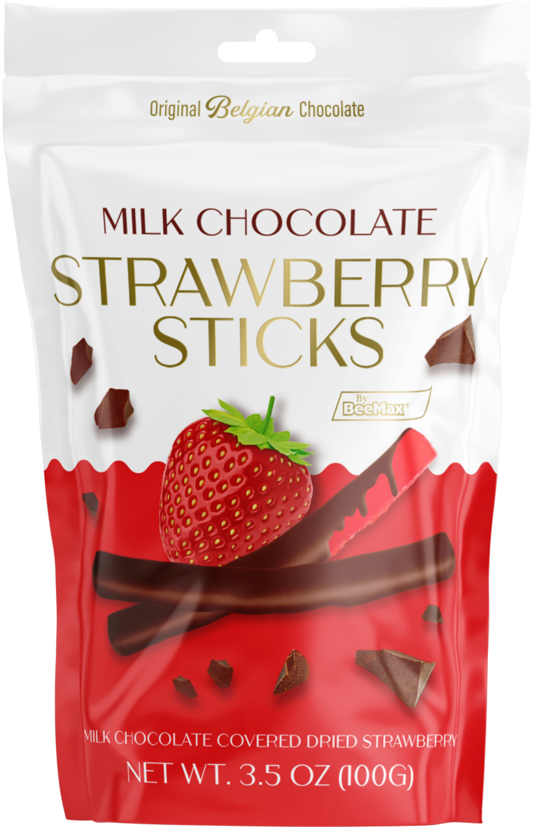 Milk Chocolate Strawberry Sticks 3.5 Oz. Bag